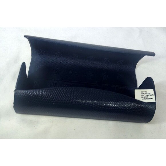 Brooks Brothers Mens Eyeglasses Case Black Textured Hard Case Cylinder EMPTY - Picture 4 of 5